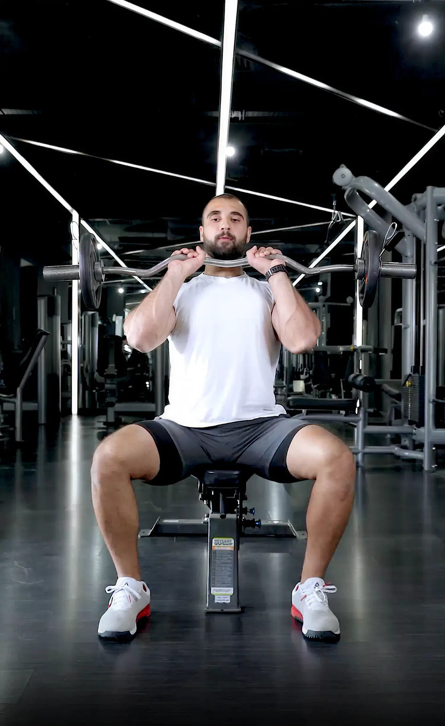 Seated Close Grip Shoulder Press