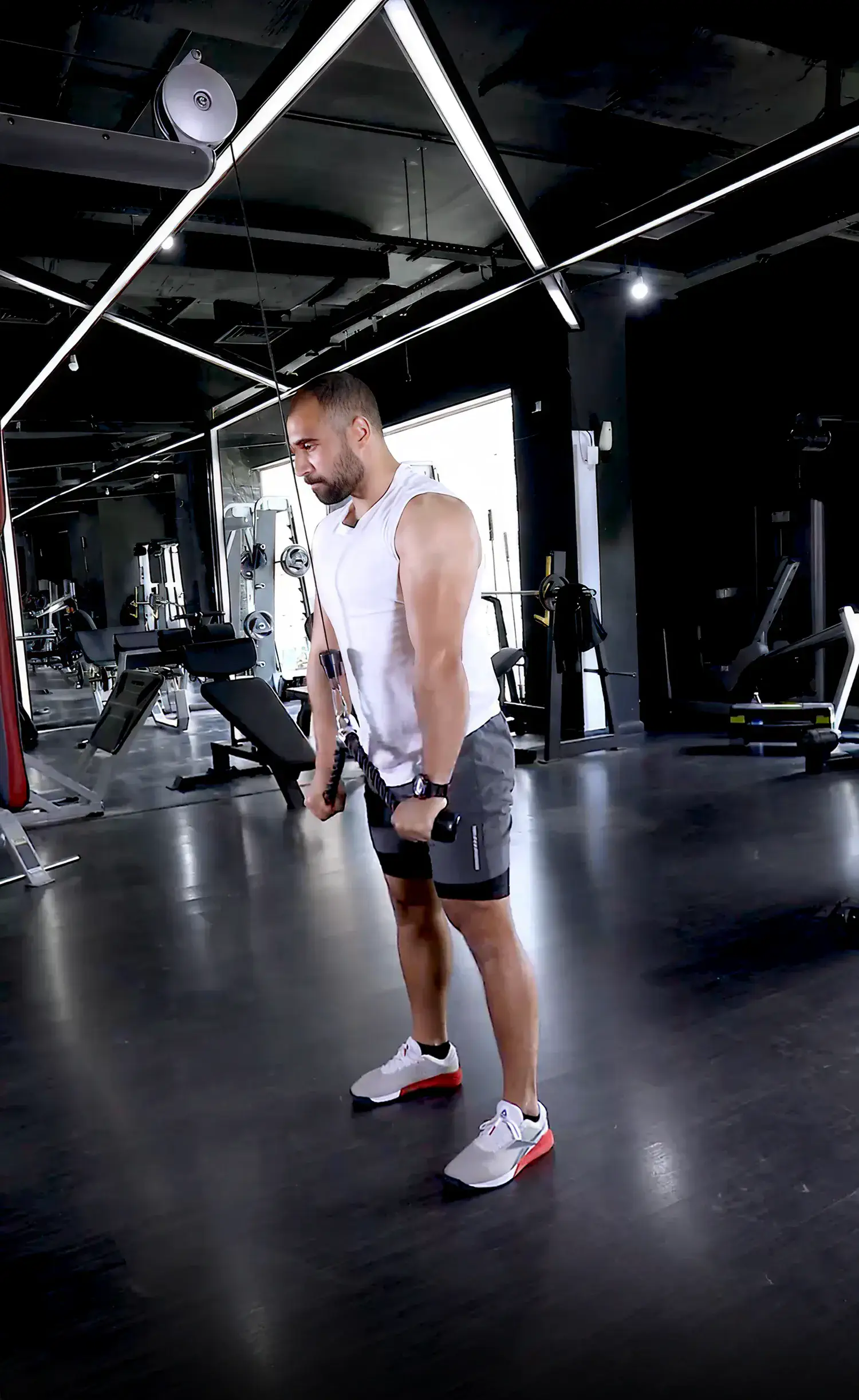 Cable Rope Triceps Push Down