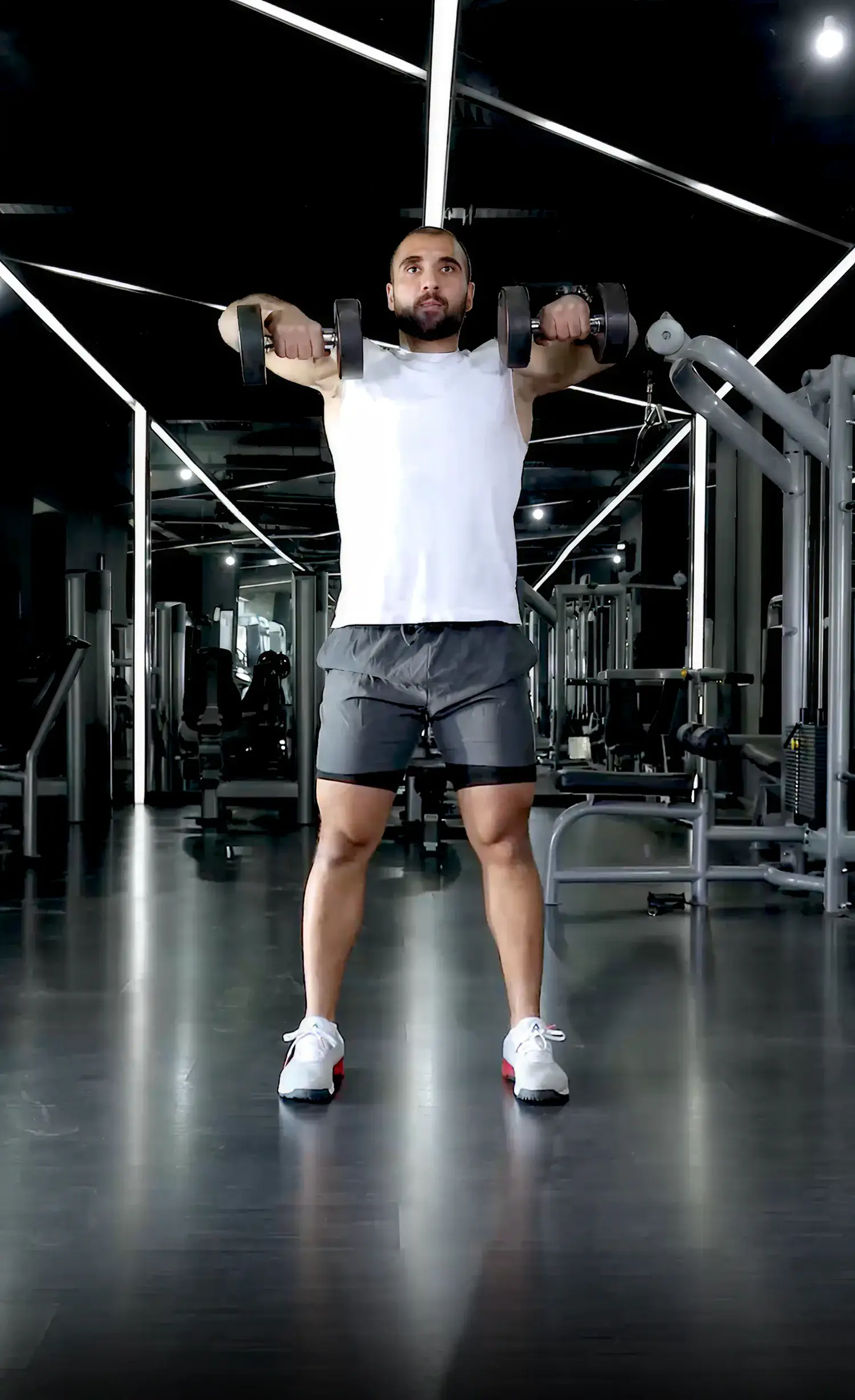 Dumbbell Shoulder Dual Upright Row
